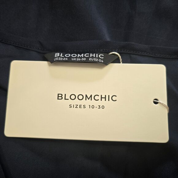 BloomChic Navy Blue Blouse - Picture 3 of 13